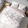 Housse de couette 240x260 + 2 taies d'oreiller 63x63 Coton Secrets