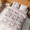 Housse de couette 240x260 + 2 taies d'oreiller 63x63 Microfibre Domy