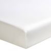 Drap housse 160x200 +30 cm Satin de Coton Blanc