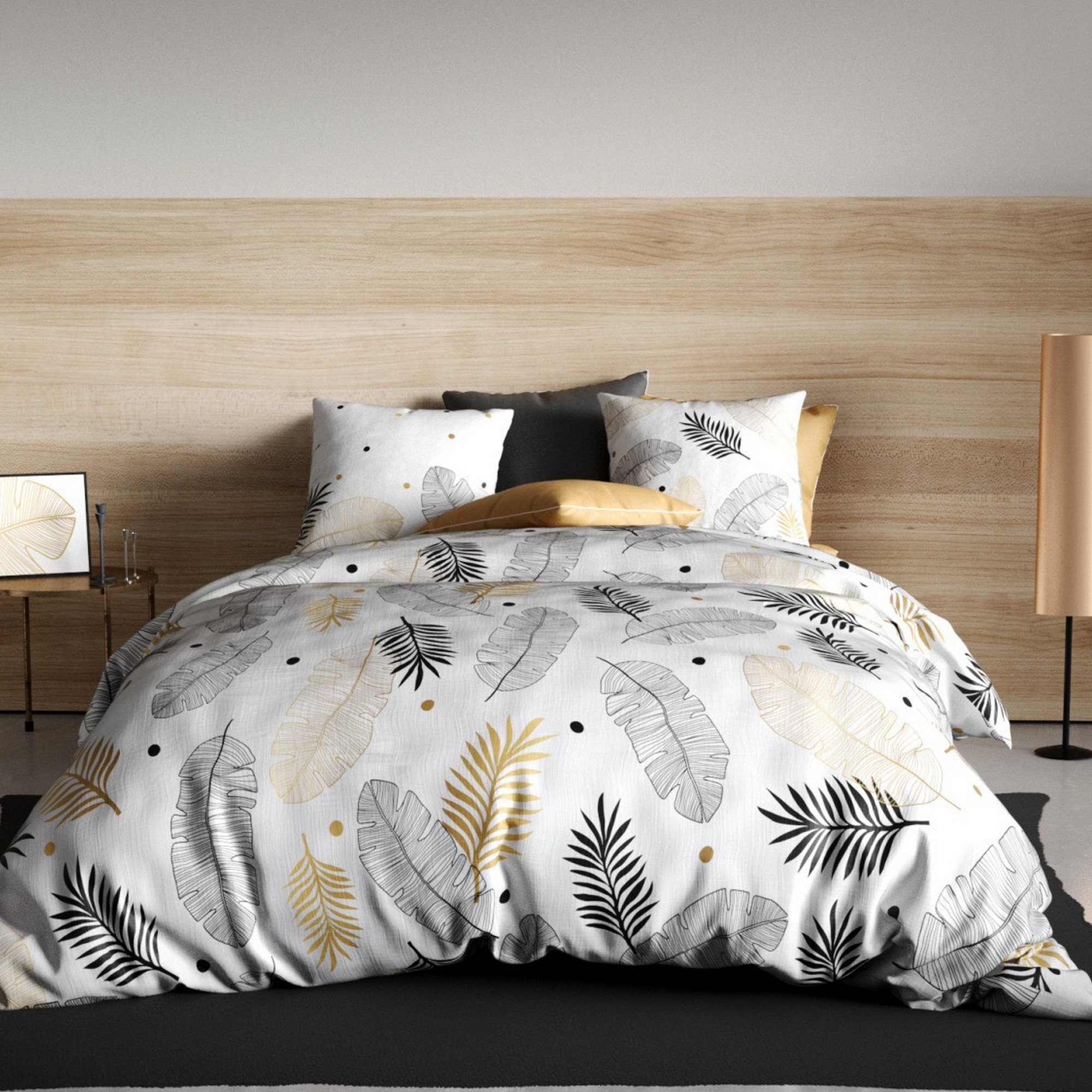 Housse de couette en percale de coton, 80 fils, scenario La Redoute Interieurs | La Redoute