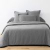 Housse de couette 140x200 cm + 1 taie d'oreiller 65x65 cm Coton Gris Foncé