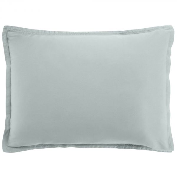 Taie d'oreiller 50x70 cm rectangle Satin de Coton Celadon