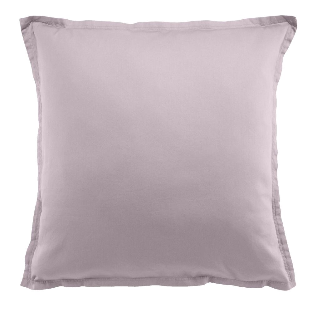 Taie d'oreiller 65x65 cm carrée Satin de Coton Tourterelle - Housse De Rêve