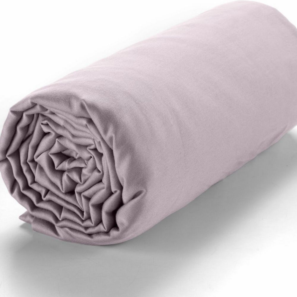 Drap housse 160x200 +30 cm Satin de Coton Tourterelle - Housse De Rêve