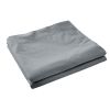 Drap plat 240x300 Satin de Coton Gris Foncé