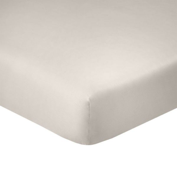 Drap housse 200x200 +25 cm Coton Beige