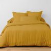 Drap housse 140x190 +25 cm Coton Jaune Safran