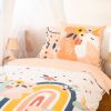 Housse de couette réversible 140x200 cm + 1 taie d'oreiller 63x63 cm Coton Prunellia