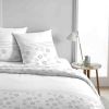 Housse de couette 220x240 cm + 2 taies d'oreiller 63x63 cm 100% Coton 57 fils Reine Blanc