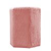 Pouf velours côtelé 35 cm rose