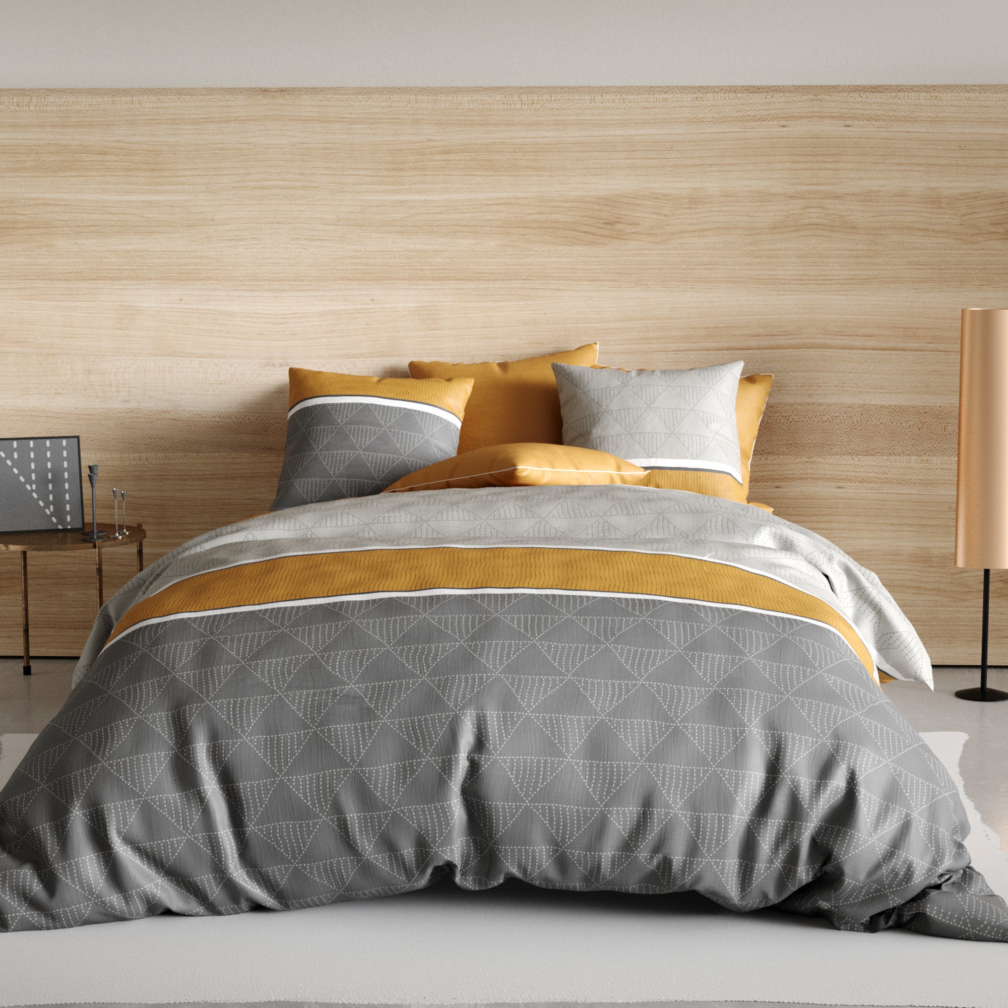 Housse De Couette 200x200 Cm + 2 Taies 65x65 - Microfibre Brossée - Motif Jungle Réversible - Oeko-Tex
