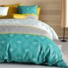 Housse de couette 240x260 cm + 2 taies d'oreiller 63x63 cm 100% Coton 57 fils Aurah