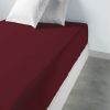 Drap housse 160x200 +35 cm 100% Coton 57 fils Grenat