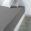 2 Draps housse 80x200 +35 cm 100% Coton 57 fils Gris Clair