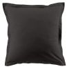 Housse de couette 140x200 cm + 1 taie d'oreiller 63x63 cm Coton 57 fils Gris Foncé