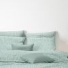 Housse de couette 220x240 cm + 2 taies d'oreiller 63x63 cm Coton 57 fils Celadon