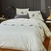 Housse de couette 220x240 cm + 2 taies d'oreiller 63x63 cm Percale 80 fils Sands Way Havane