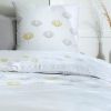 Housse de couette 220x240 cm + 2 taies d'oreiller 63x63 cm Percale 80 fils Cammy Gris