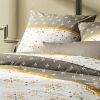 Housse de couette 240x260 cm + 2 taies d'oreiller 63x63 cm Percale 80 fils Tily Havane