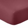 Drap housse 200x200 +35 cm Coton 57 fils Cerise