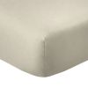 Drap housse 140x190 +35 cm Coton 57 fils Latte