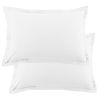 Lot de 2 taies d'oreiller 50x70 cm Coton 57 fils Blanc