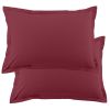 Lot de 2 taies d'oreiller 50x70 cm Coton 57 fils Cerise