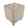 Pouf carré Hippolyte beige