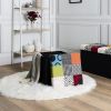 Pouf pliable coffre de rangement Patchwork