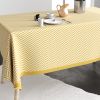 Nappe rectangulaire anti tache 140x300 cm Coton Chevron Or