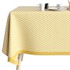 Nappe rectangulaire anti tache 140x300 cm Coton Chevron Or