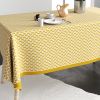 Nappe rectangulaire anti tache 140x300 cm Coton Palma Ocre