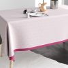 Nappe rectangulaire anti tache 140x200 cm Coton Pira Rose