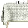 Nappe rectangulaire anti tache 140x250 cm Coton Raza Sauge