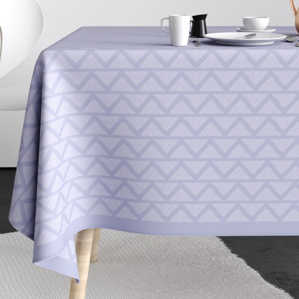 Nappe rectangulaire anti tache 140x200 cm Coton Tana Glycine