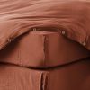 Drap housse 160x200 cm en Gaze de coton Terracotta