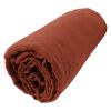 Drap housse 180x200 cm en Gaze de coton Terracotta