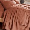 Drap plat 240x300 cm Gaze de coton Terracotta