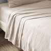 Drap plat 240x300 cm Gaze de coton Naturel