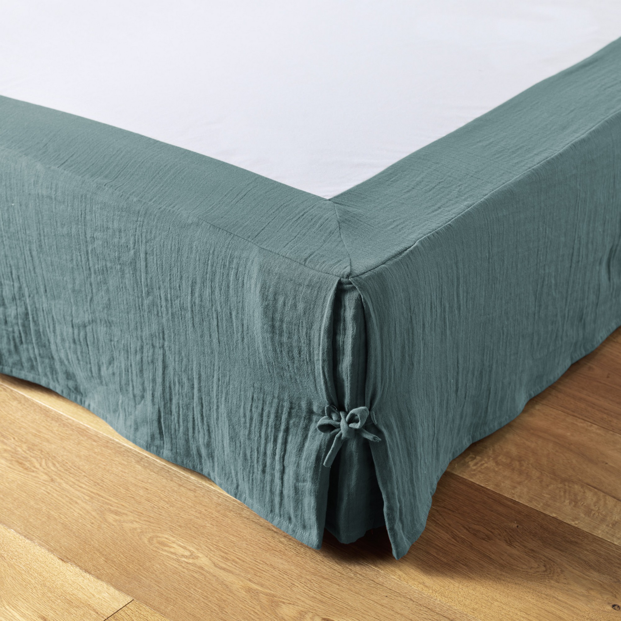 Cache sommier 140x190 cm Gaze de coton Gaïa Nuage