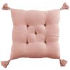 Coussin de chaise 40x40 cm Gaze de coton avec pompons Rose