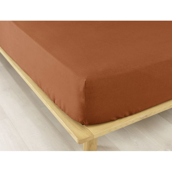 Drap housse 90x190 +30 cm Flanelle de Coton Tomette