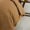 Housse de couette 220x240 Flanelle de Coton Camel