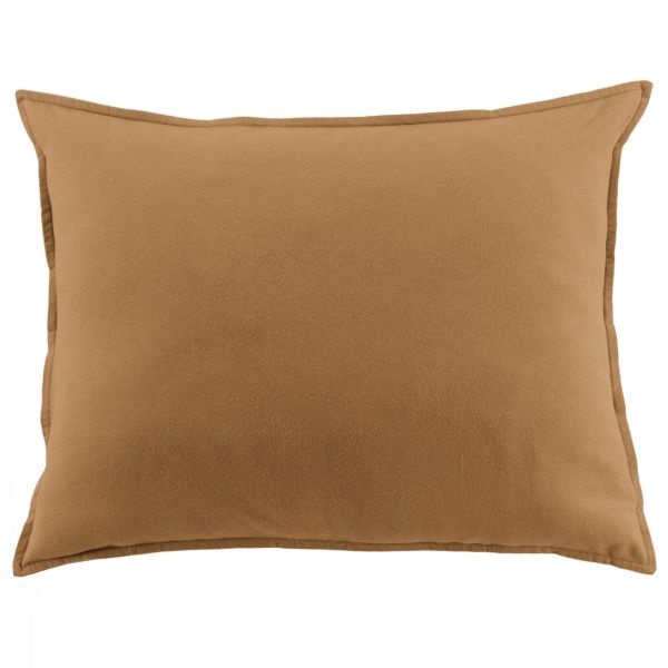 Taie d'oreiller 50x70 cm Flanelle de Coton Camel