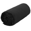 Drap housse 140x190 + 30 cm Satin de Coton Noir