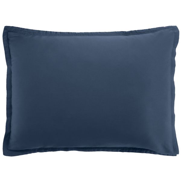 Taie d'oreiller 50x70 cm Satin de Coton Bleu