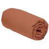 Drap housse 160x200 + 30 cm 100% Percale de Coton 80 fils Terracotta