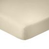 Drap housse 90x190 + 28 cm 100% Coton 57 fils Beige