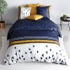 Housse de couette 220x240 cm + 2 taies 100% Coton 57 fils Bondal