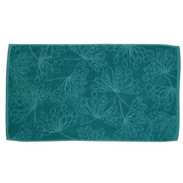 Serviette de toilette 50x90 cm Coton Bio Paon